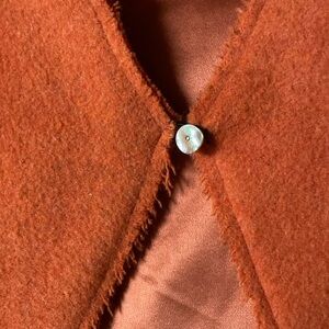 Unique Burnt Orange Wool Bolero Style Jacket